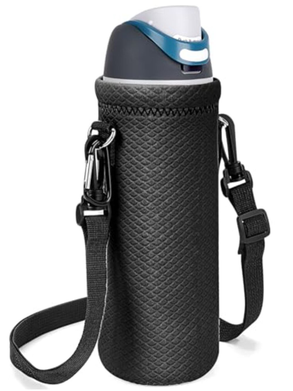 Neoprene Water Bottle Carrier Sling Bag Shoulder Strap Fits 32oz 40oz